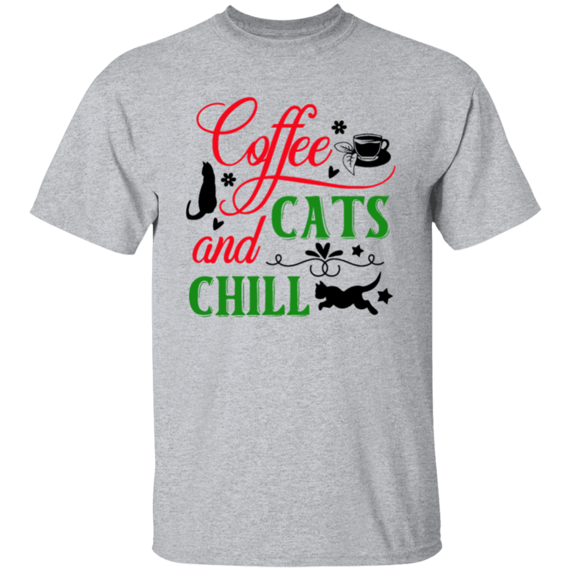 Coffee Cats & |5.3 oz. T-Shirt