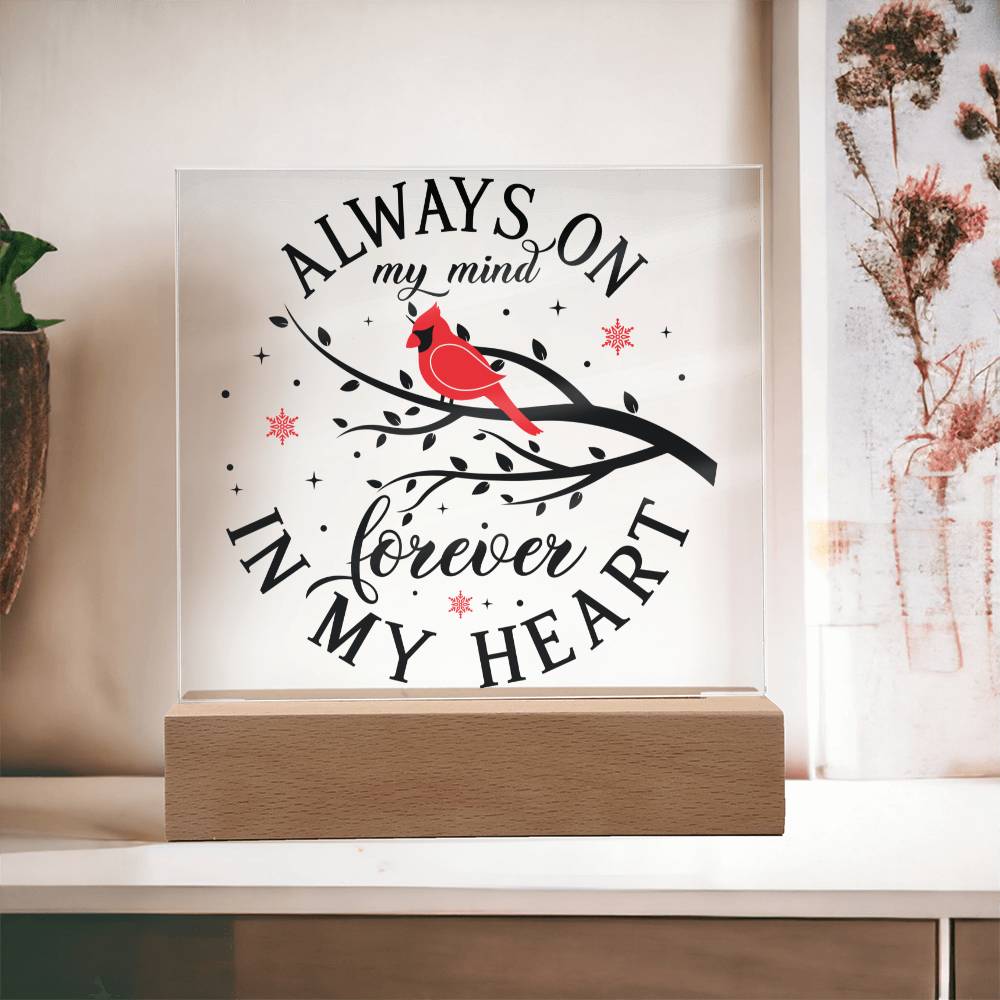 Always On My Mind | Square Acrylic -Black