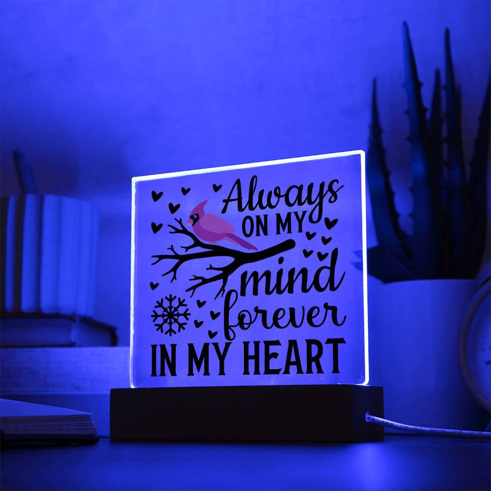 Always On My Mind | Square Acrylic -Black