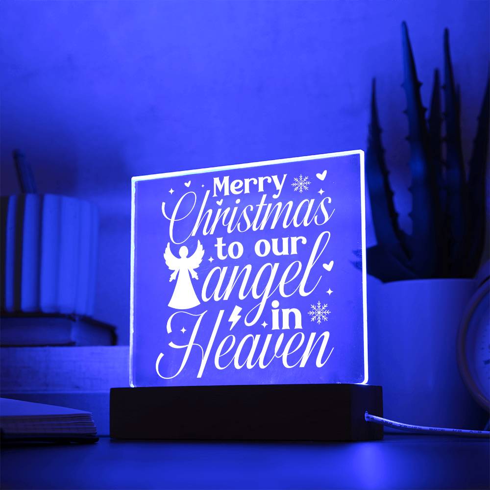 Merry Christmas to Our Angel | Square Acrylic -White
