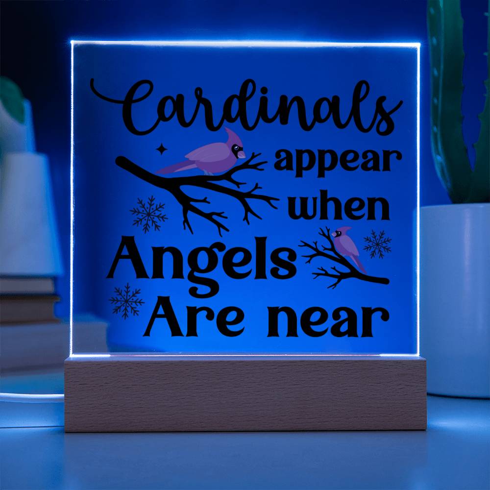 Cardinals Appear | Square Acrylic -Black