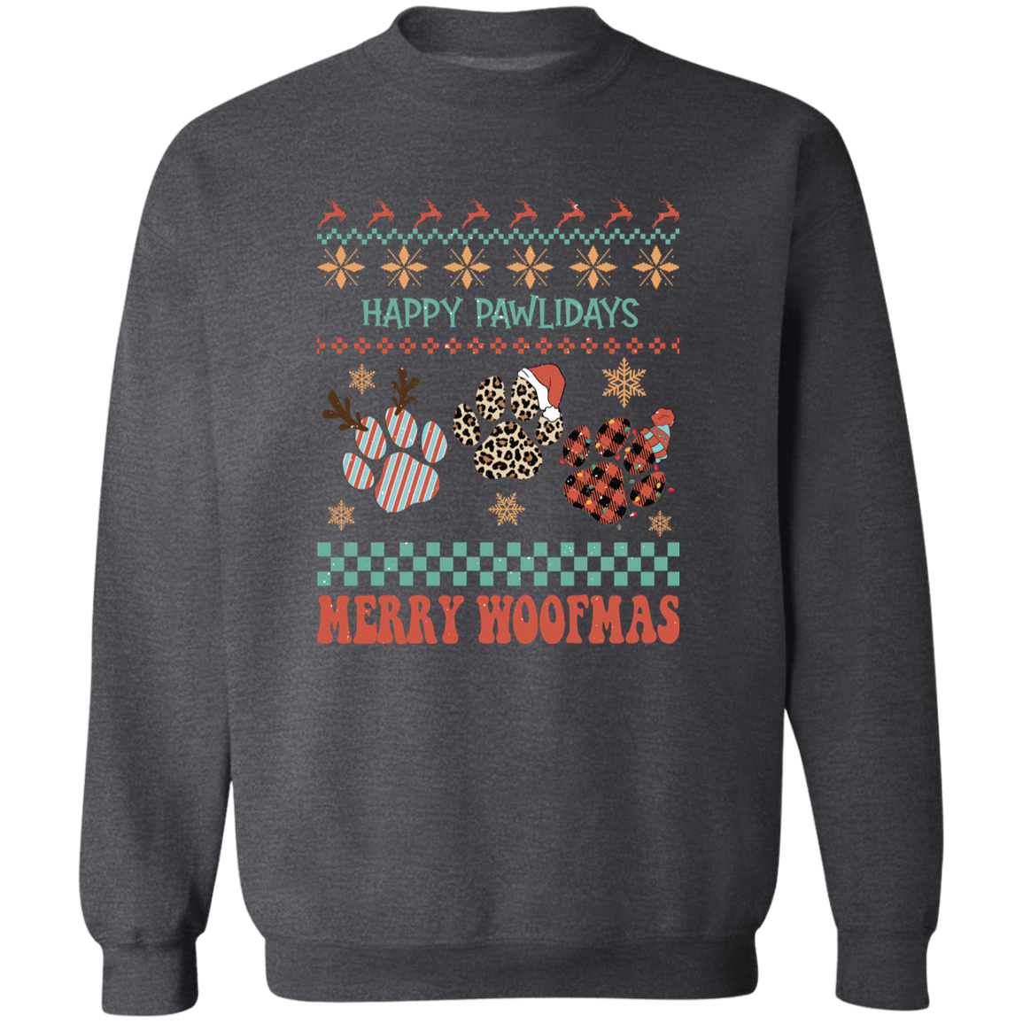 Merry Woofmas | Crewneck Pullover Sweatshirt