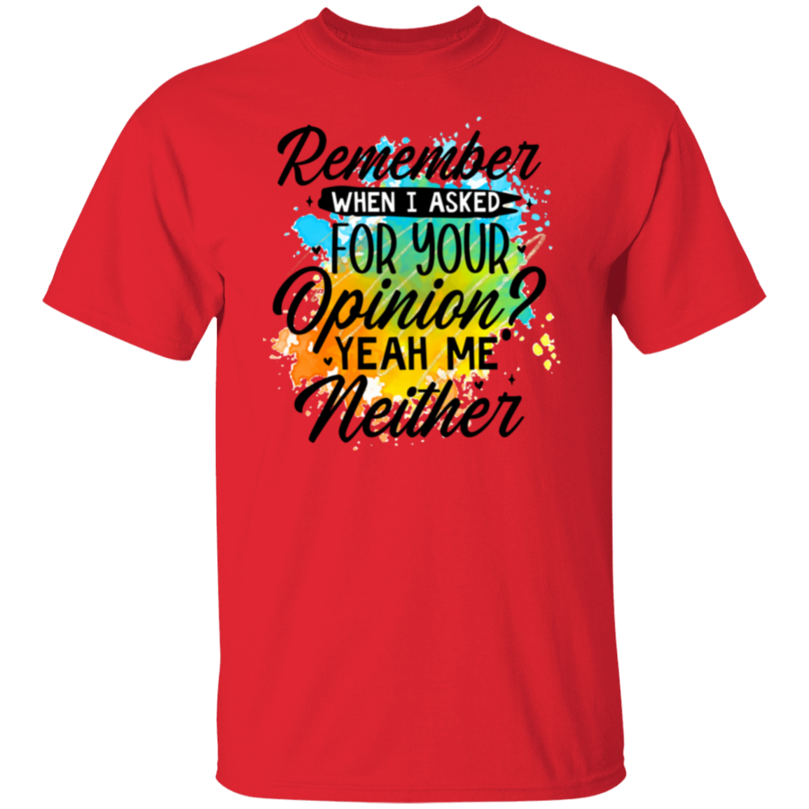 Remember when I asked | 5.3 oz. T-Shirt