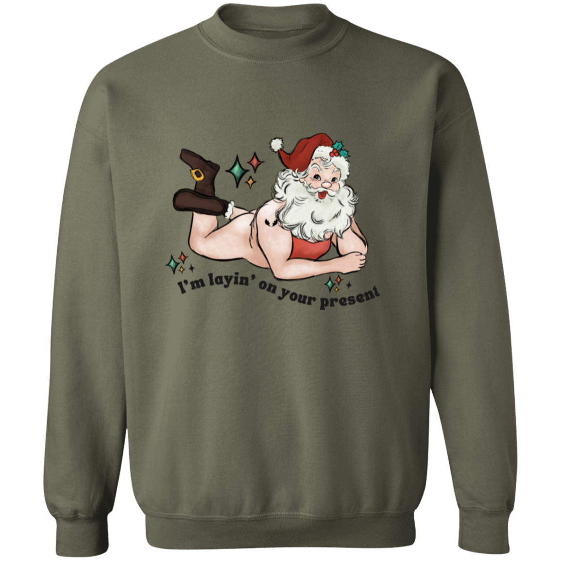 I'm laying on your | Crewneck Pullover Sweatshirt