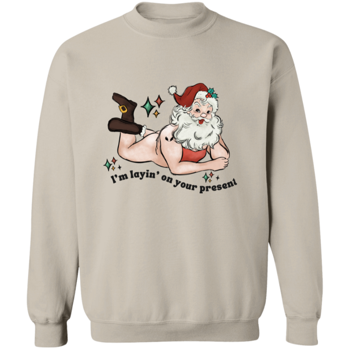 I'm laying on your | Crewneck Pullover Sweatshirt