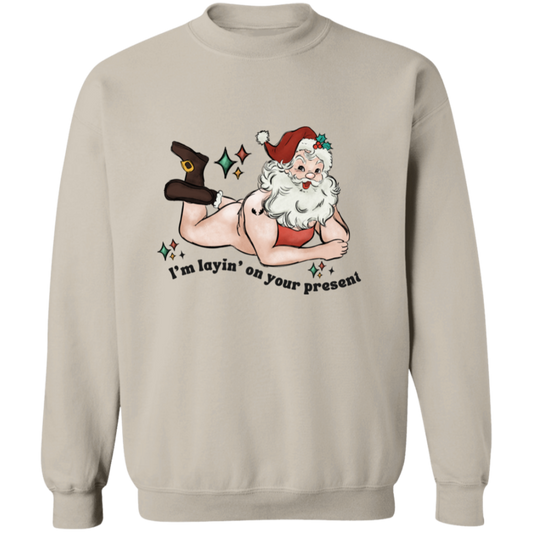 I'm laying on your | Crewneck Pullover Sweatshirt