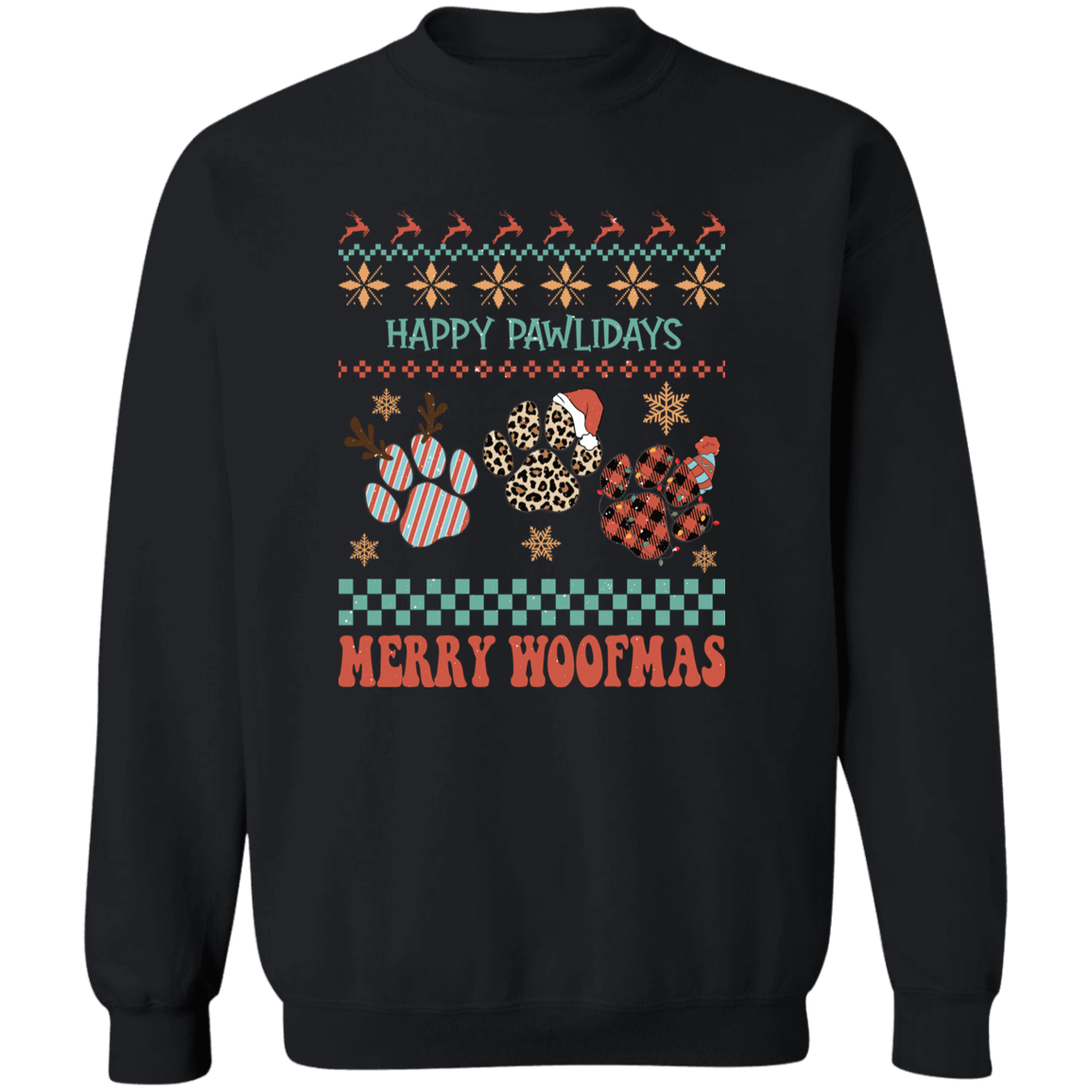 Merry Woofmas | Crewneck Pullover Sweatshirt