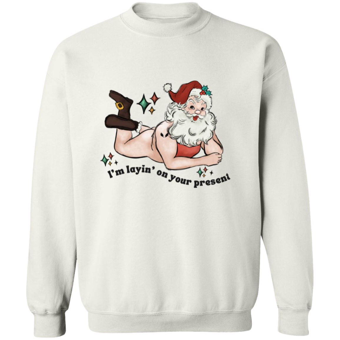 I'm laying on your | Crewneck Pullover Sweatshirt