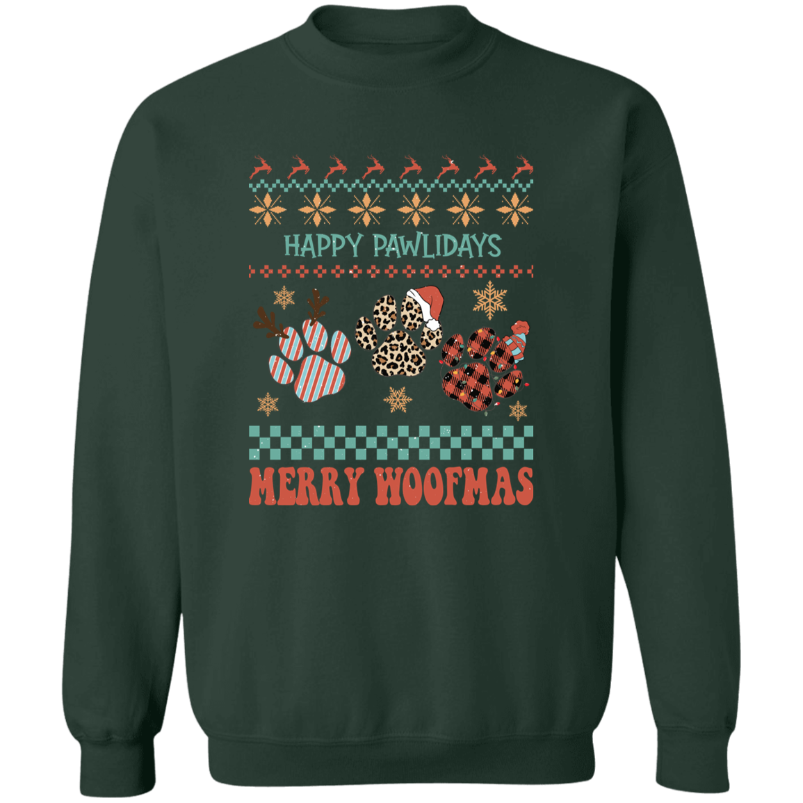 Merry Woofmas | Crewneck Pullover Sweatshirt