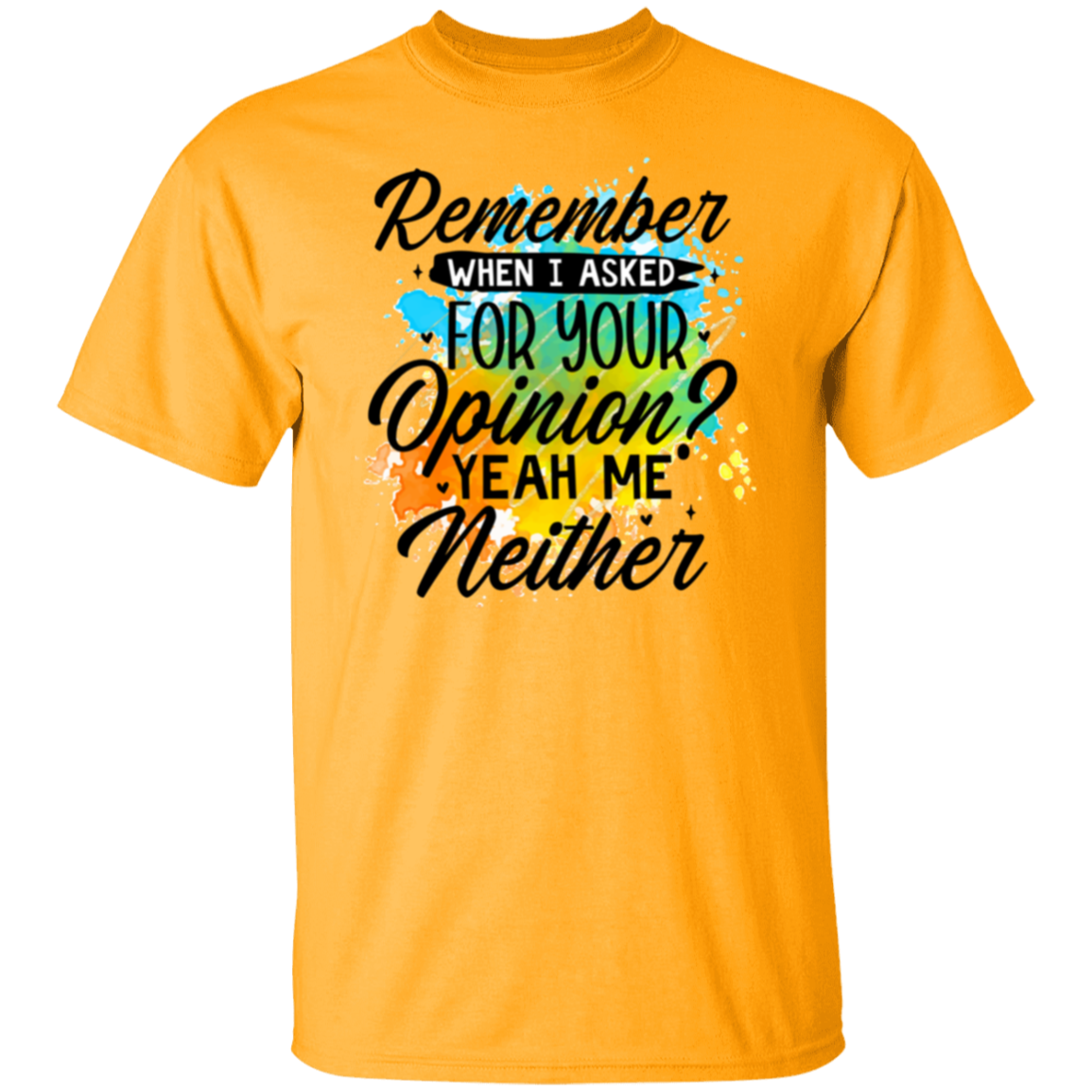 Remember when I asked | 5.3 oz. T-Shirt