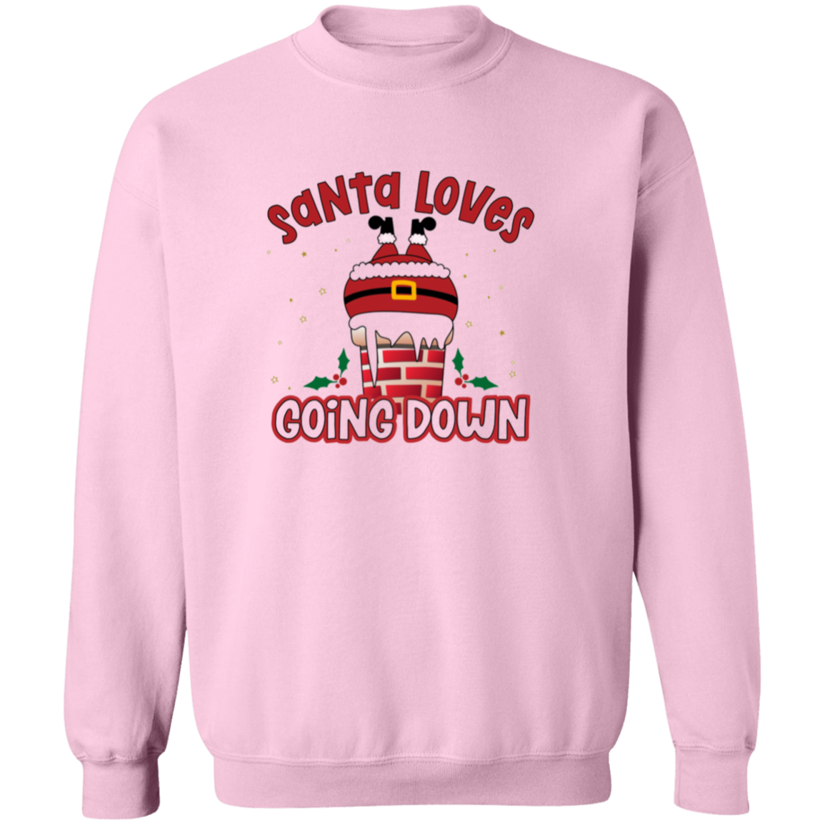 Santa Loves | Crewneck Pullover Sweatshirt