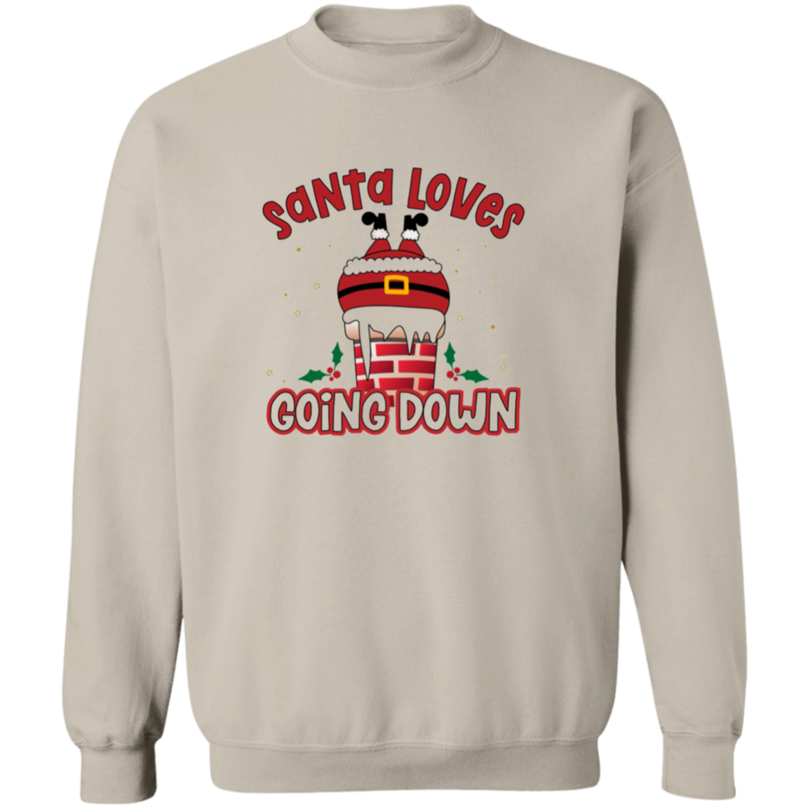 Santa Loves | Crewneck Pullover Sweatshirt