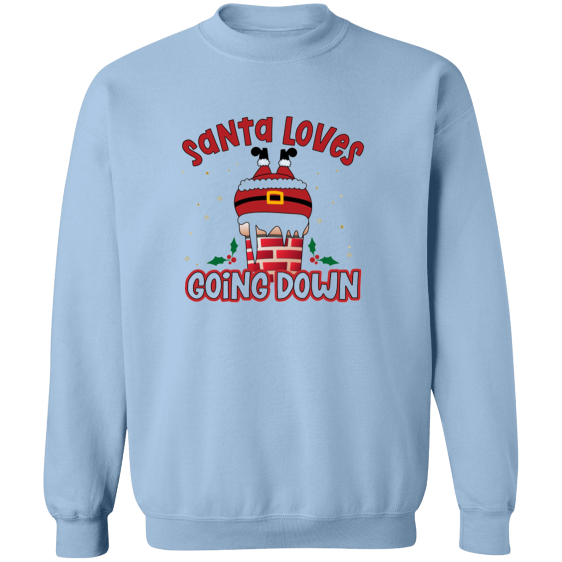 Santa Loves | Crewneck Pullover Sweatshirt