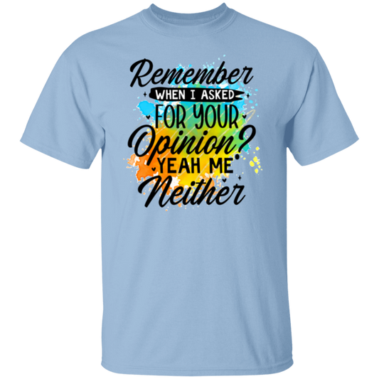 Remember when I asked | 5.3 oz. T-Shirt