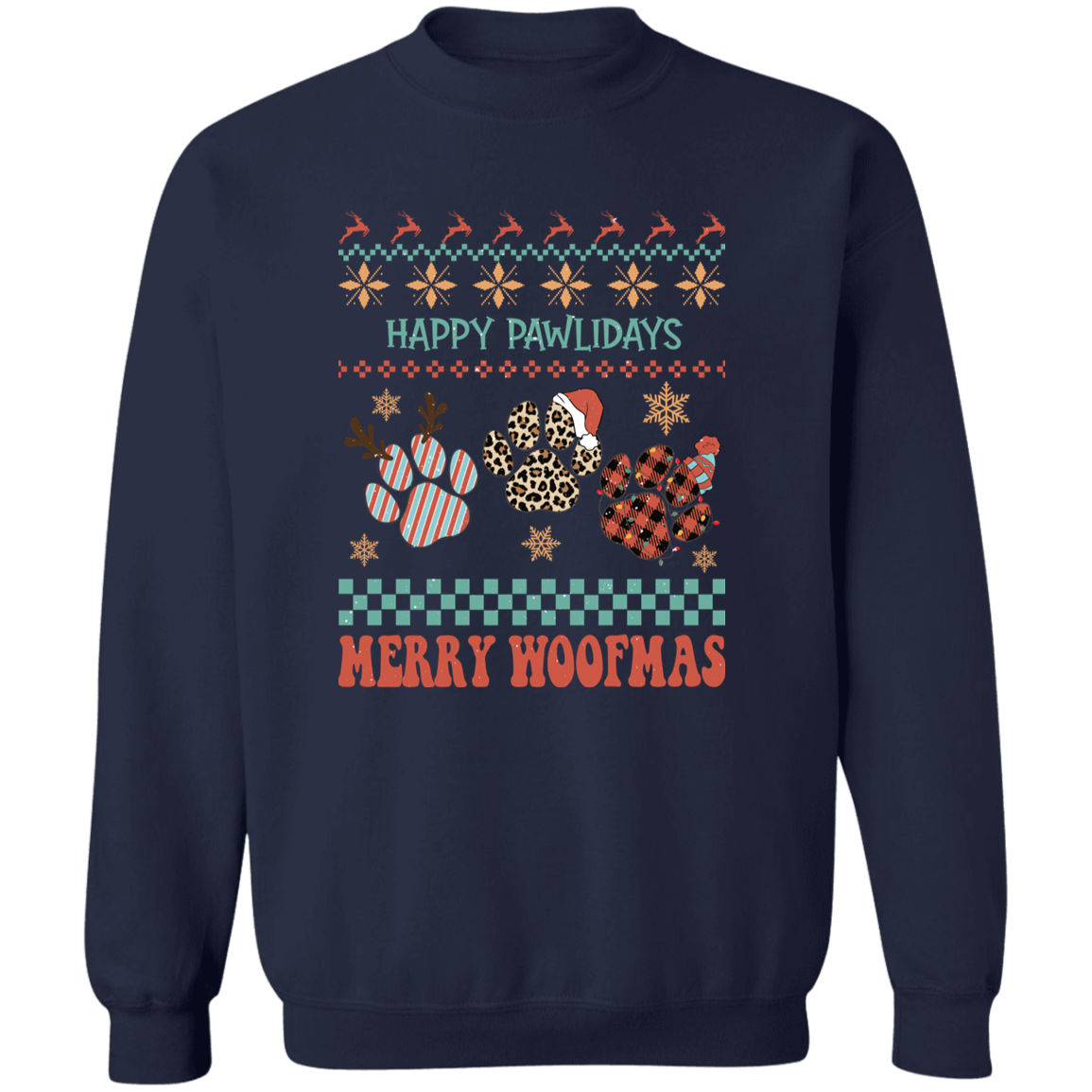 Merry Woofmas | Crewneck Pullover Sweatshirt