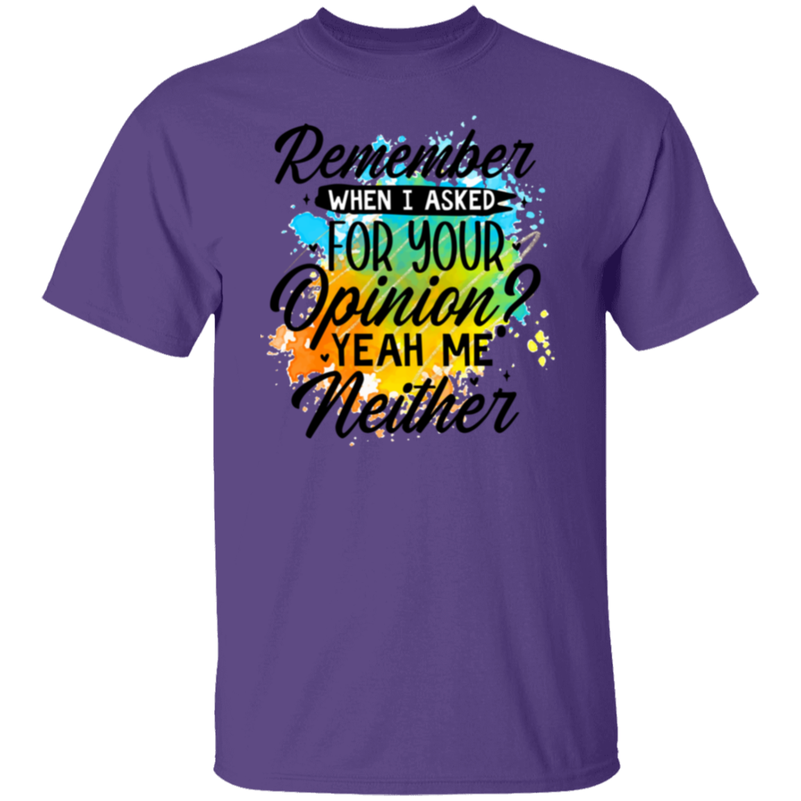 Remember when I asked | 5.3 oz. T-Shirt