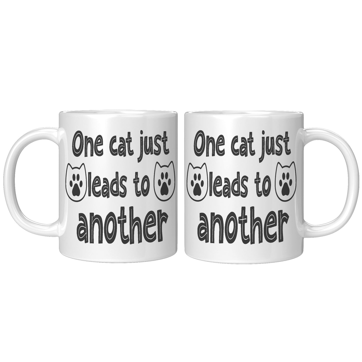 One cat leads
