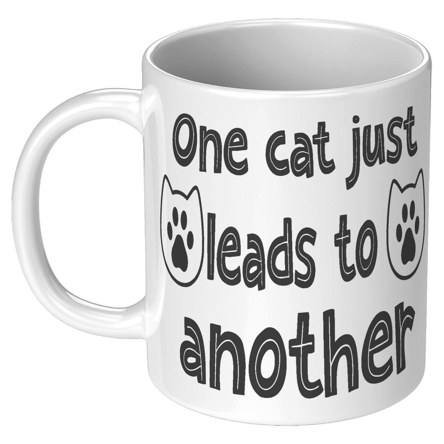 One cat leads