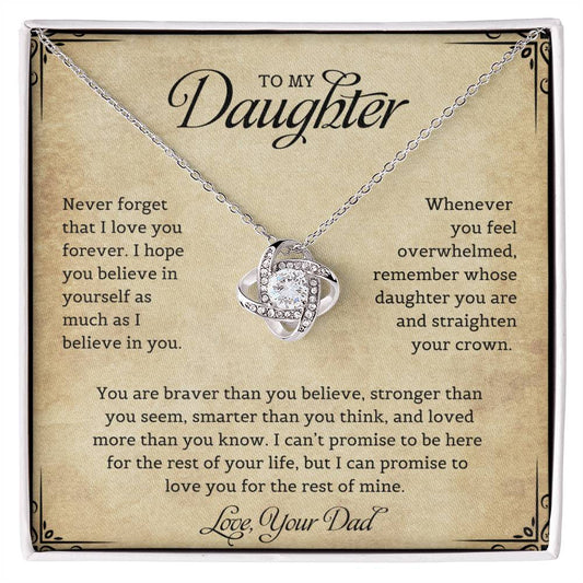 To My Daughter | Love Knot Necklace