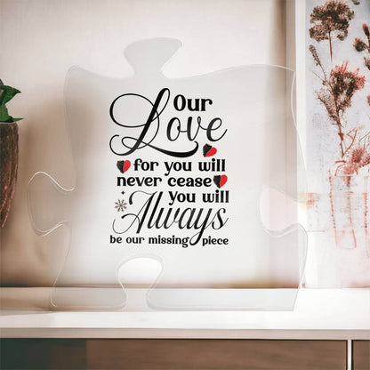 Our Love | Puzzle Acrylic -Black