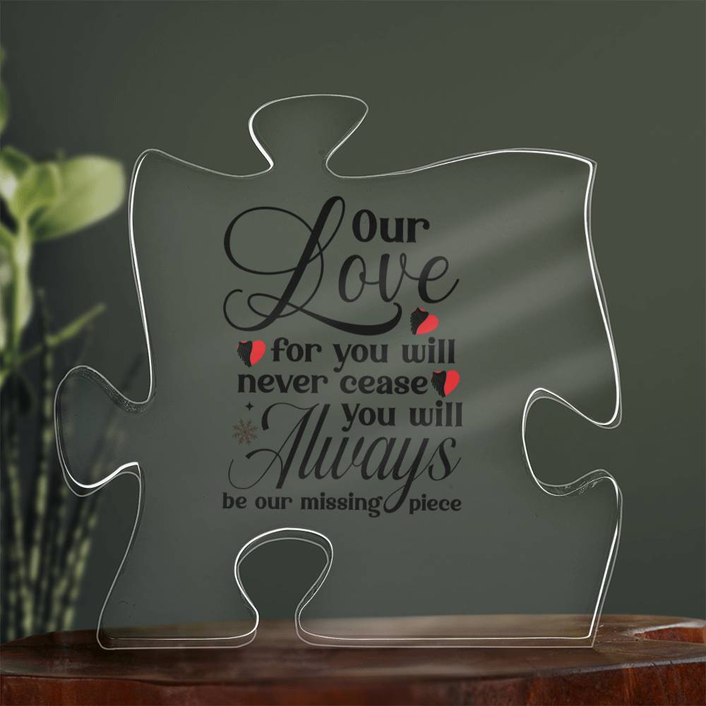 Our Love | Puzzle Acrylic -Black