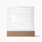Merry Christmas to Our Angel | Square Acrylic -White