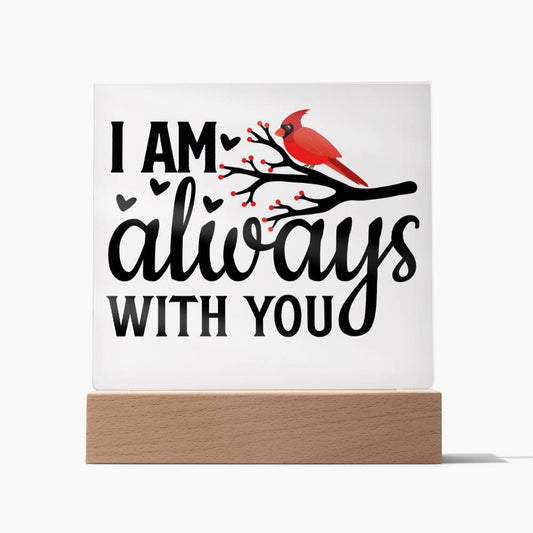 I Am Always With You | Square Acrylic -Black
