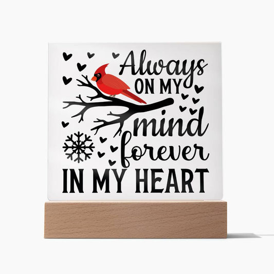 Always On My Mind | Square Acrylic -Black