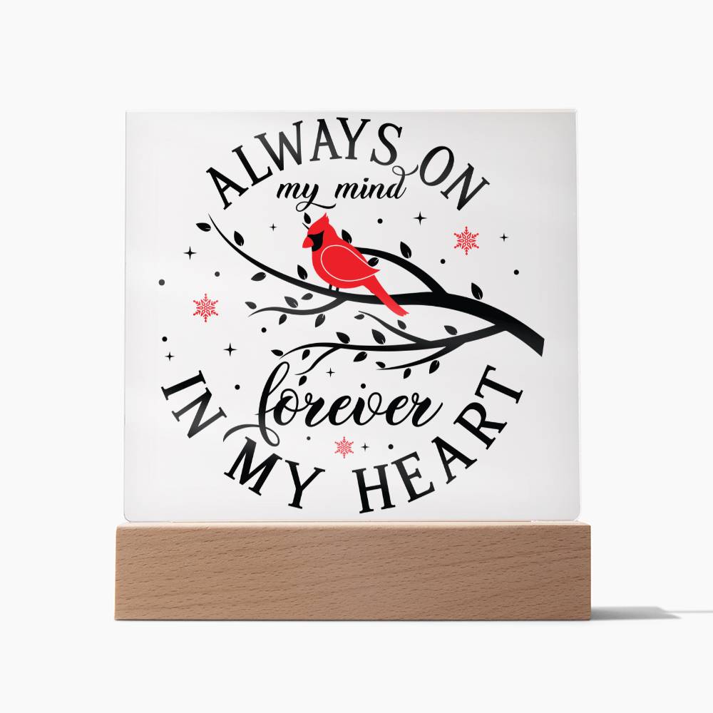 Always On My Mind | Square Acrylic -Black
