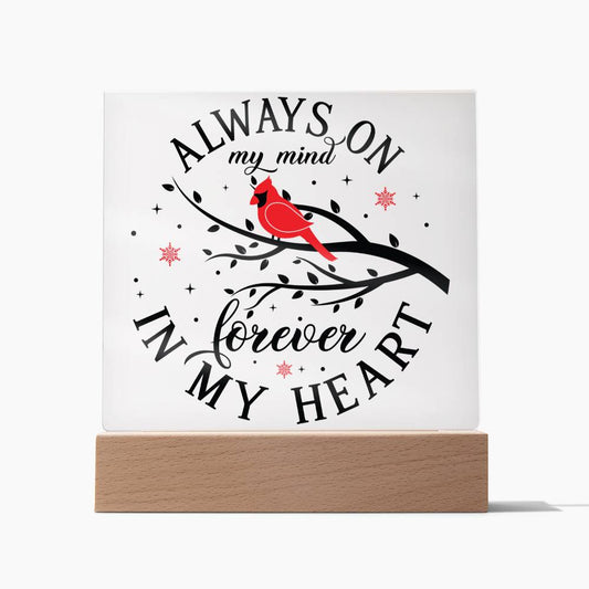 Always On My Mind | Square Acrylic -Black