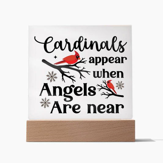 Cardinals Appear | Square Acrylic -Black