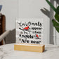 Cardinals Appear | Square Acrylic -Black