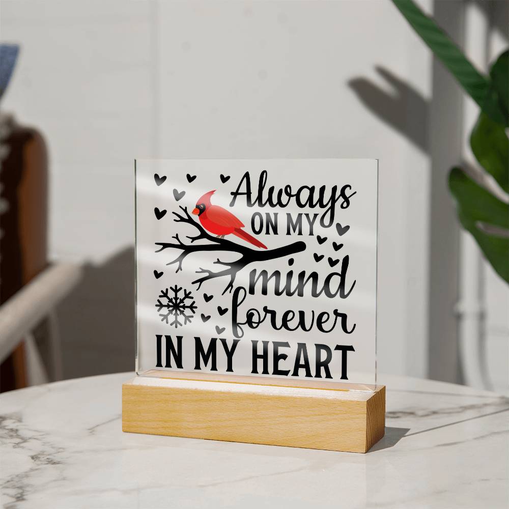 Always On My Mind | Square Acrylic -Black