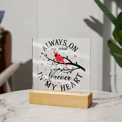 Always On My Mind | Square Acrylic -Black