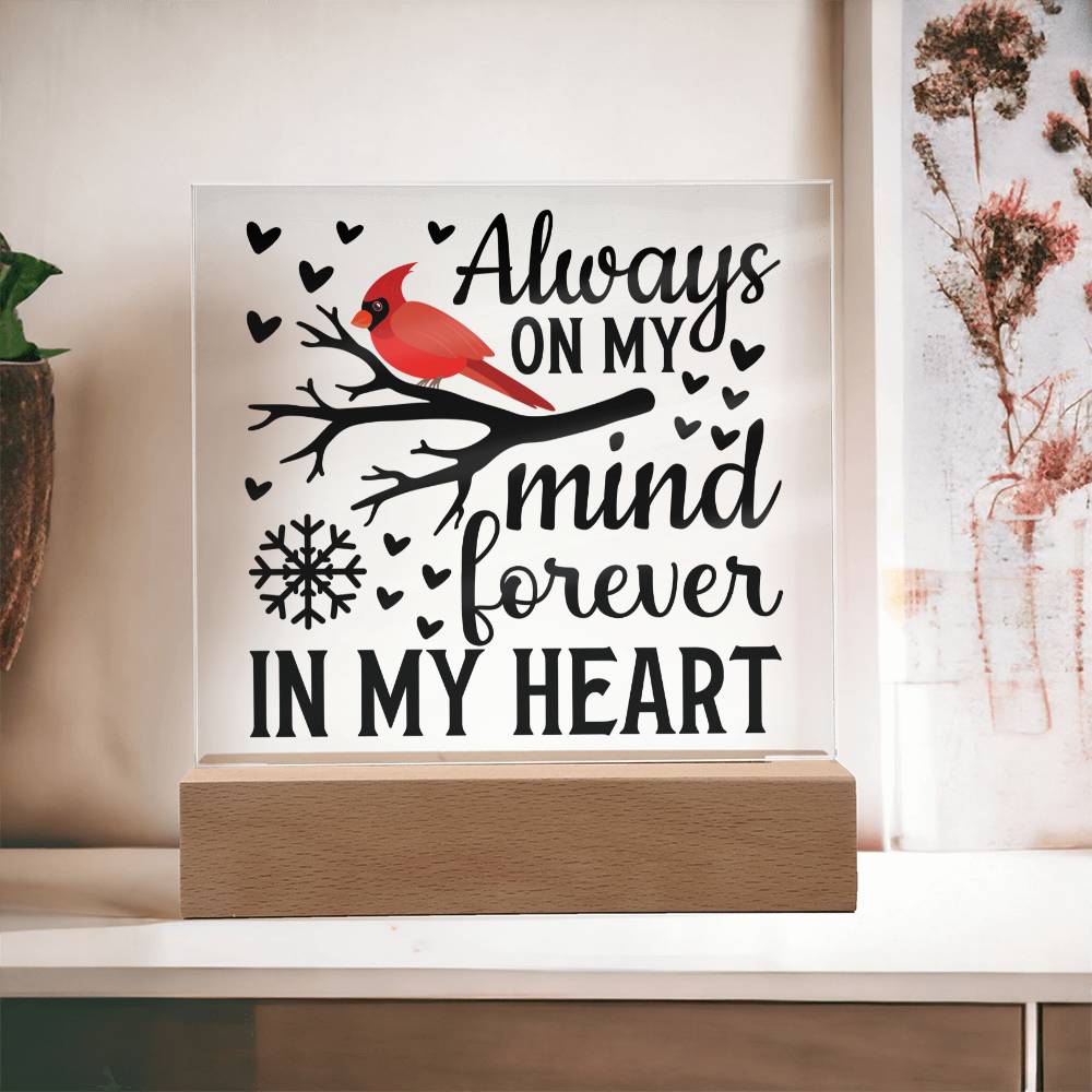 Always On My Mind | Square Acrylic -Black