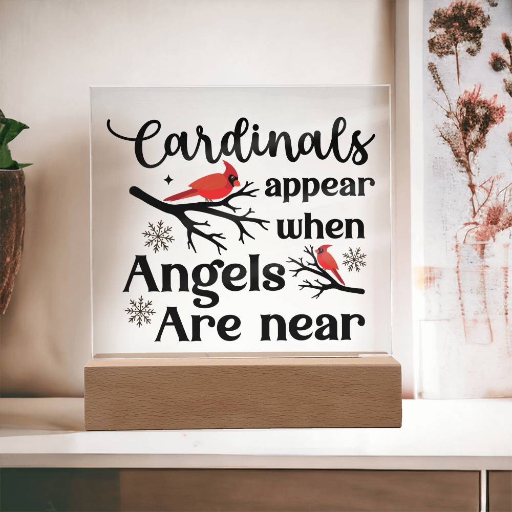 Cardinals Appear | Square Acrylic -Black