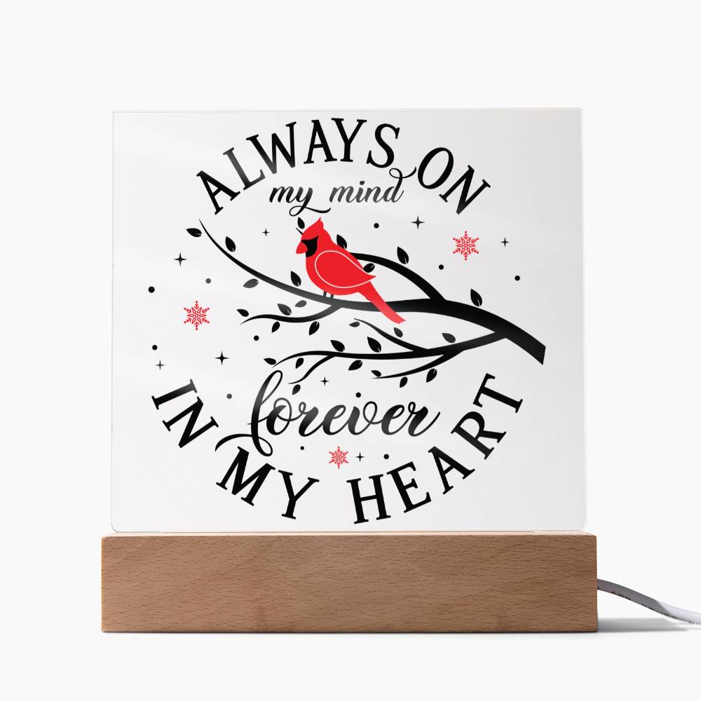 Always On My Mind | Square Acrylic -Black