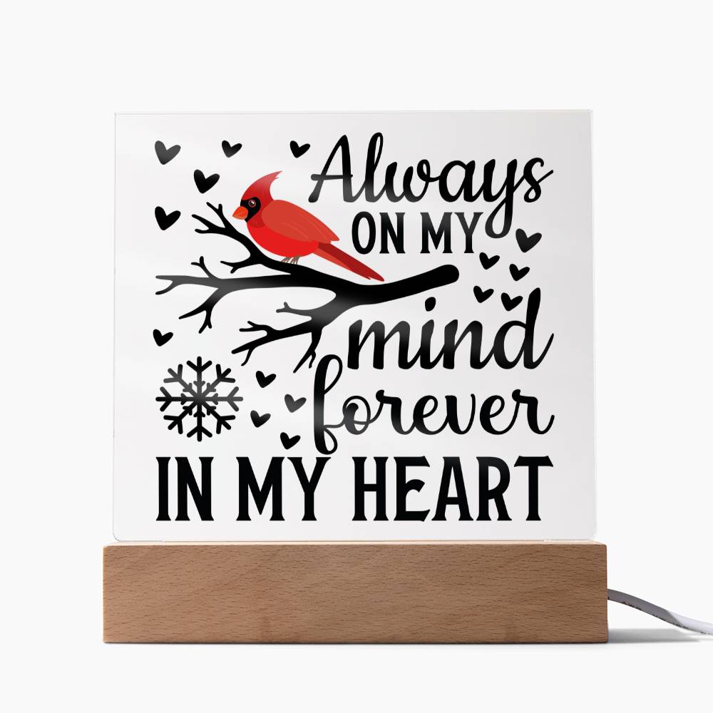 Always On My Mind | Square Acrylic -Black
