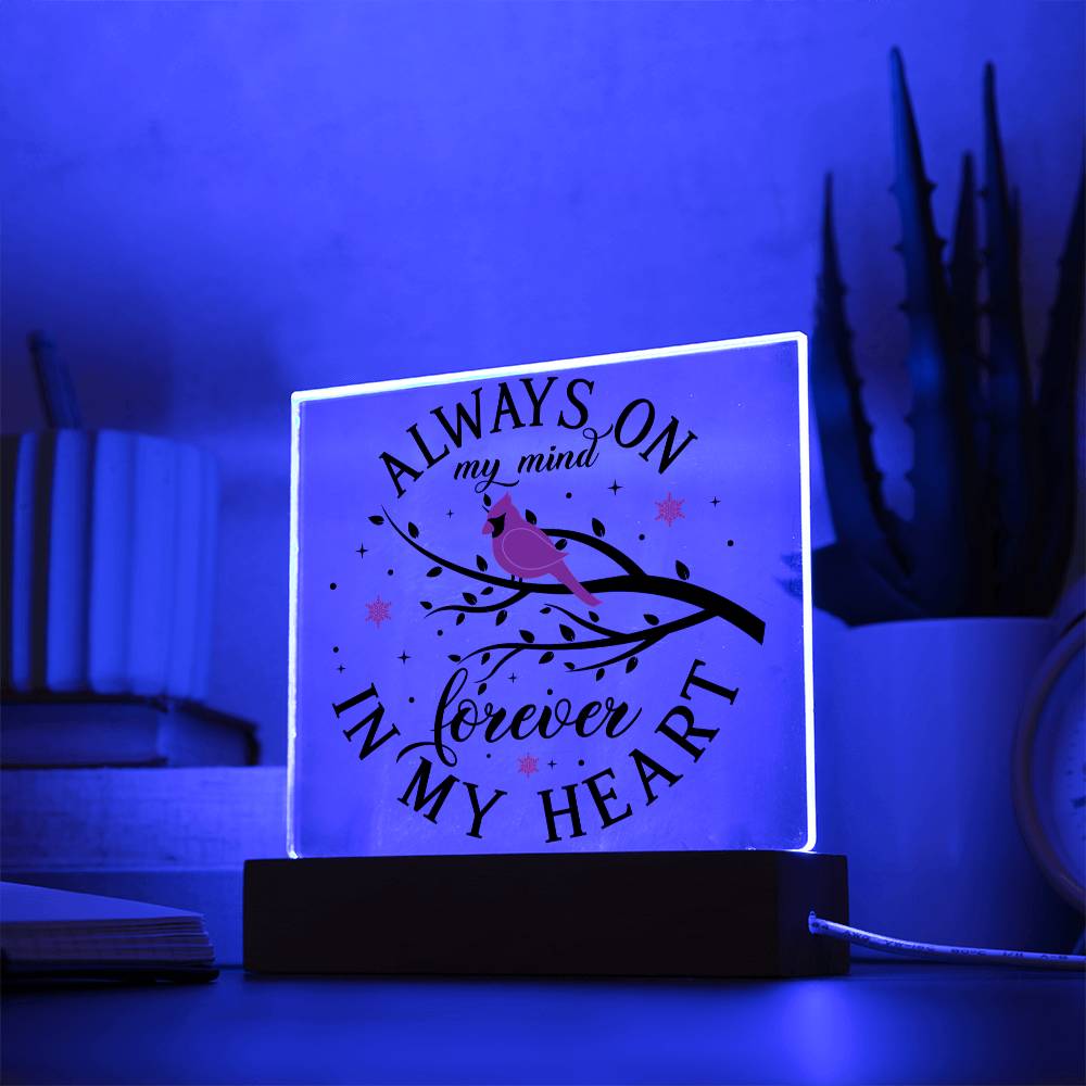 Always On My Mind | Square Acrylic -Black