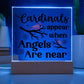 Cardinals Appear | Square Acrylic -Black